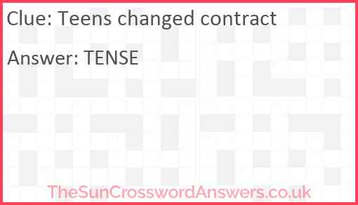 Teens changed contract Answer
