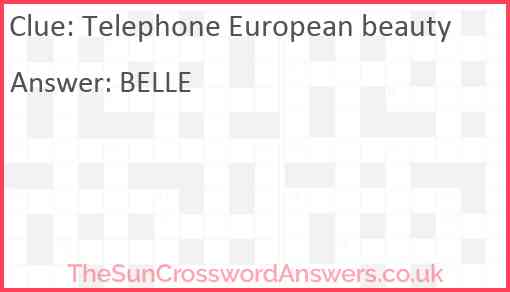 Telephone European beauty Answer