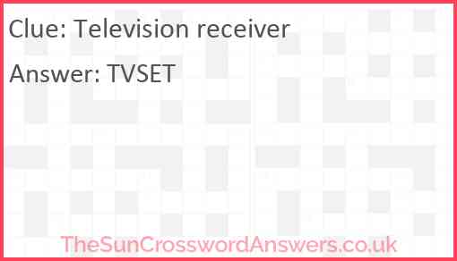 Television receiver Answer