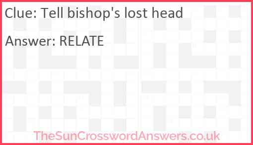 Tell bishop's lost head Answer