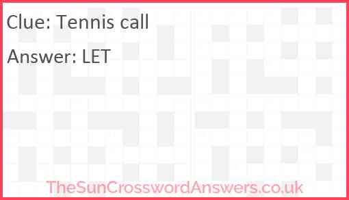Tennis call Answer