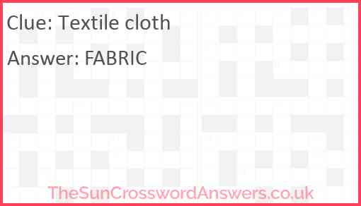 Textile cloth Answer