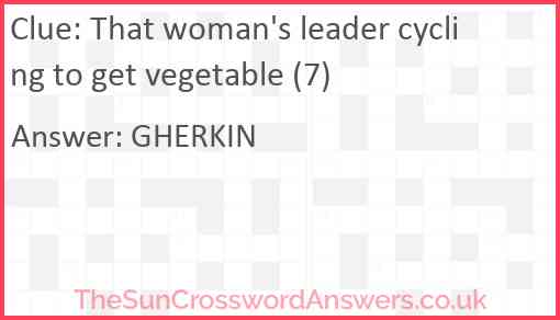 That woman's leader cycling to get vegetable (7) Answer
