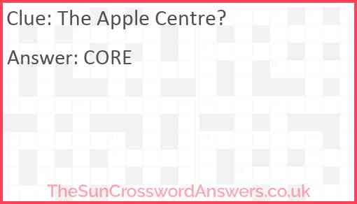 The Apple Centre? Answer