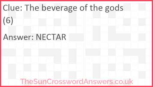 The beverage of the gods (6) Answer