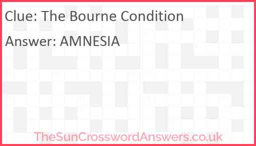 The Bourne Condition Answer