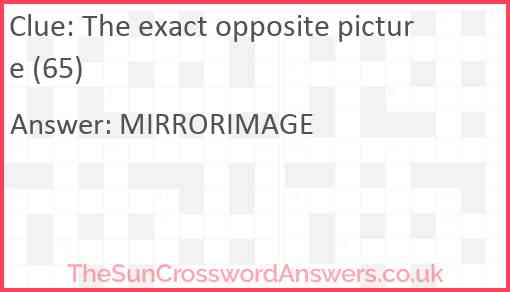 The exact opposite picture (65) Answer