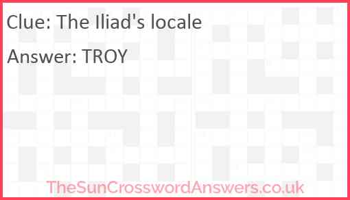 The Iliad's locale Answer