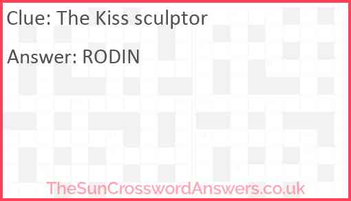 The Kiss sculptor Answer