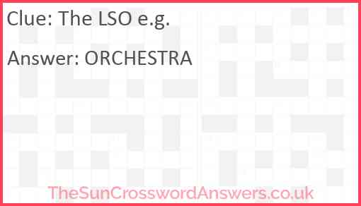 The LSO e.g. Answer