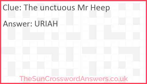 The unctuous Mr Heep Answer