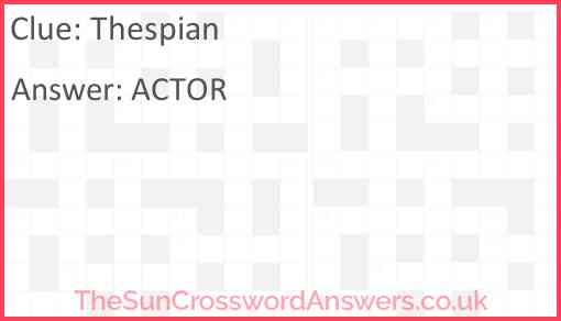 Thespian Answer