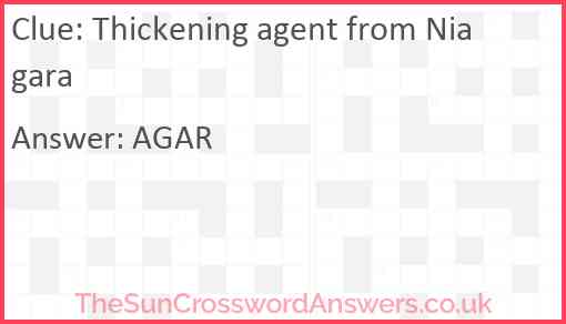 Thickening agent from Niagara Answer