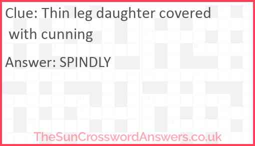 Thin leg daughter covered with cunning Answer