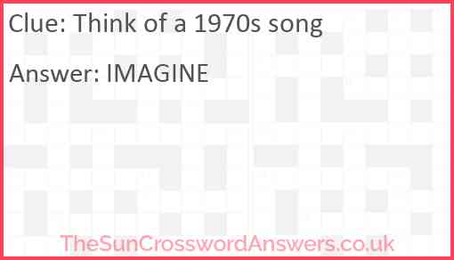 Think of a 1970s song Answer
