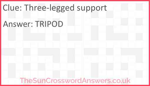 Three-legged support Answer