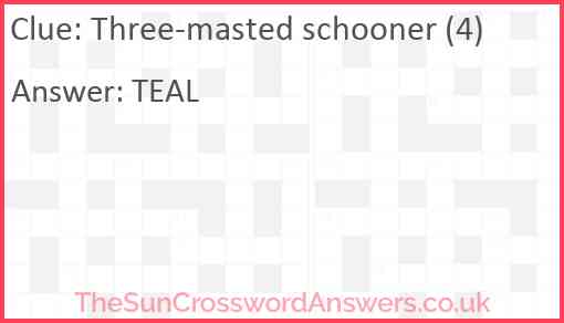Three-masted schooner (4) Answer