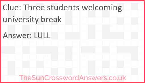 Three students welcoming university break Answer