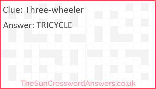 Three-wheeler Answer