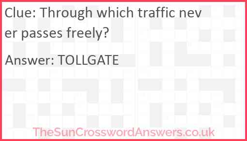 Through which traffic never passes freely? Answer