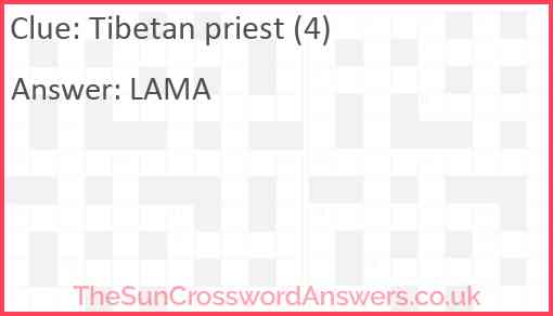 Tibetan priest (4) Answer