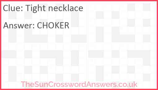 Tight necklace Answer