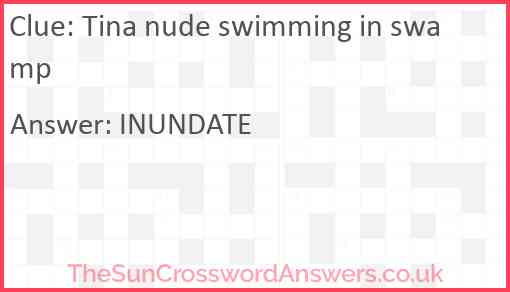 Tina nude swimming in swamp Answer