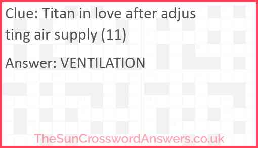 Titan in love after adjusting air supply (11) Answer