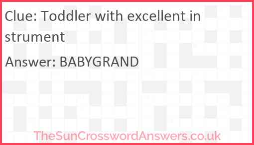 Toddler with excellent instrument Answer