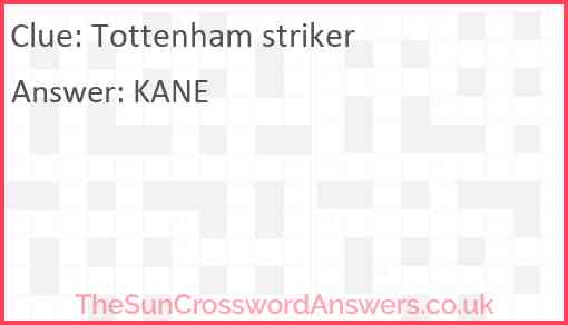 Tottenham striker Answer