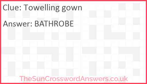 Towelling gown Answer