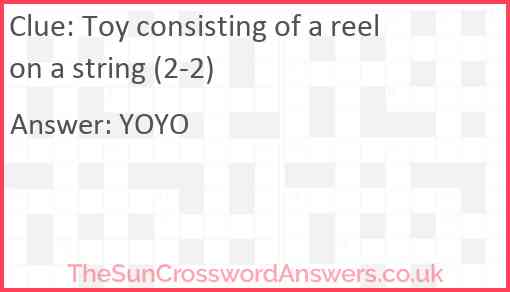 Toy consisting of a reel on a string (2-2) Answer