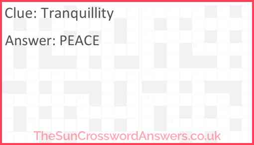 Tranquillity Answer
