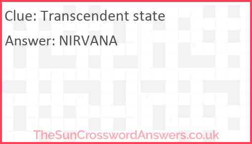 Transcendent state Answer