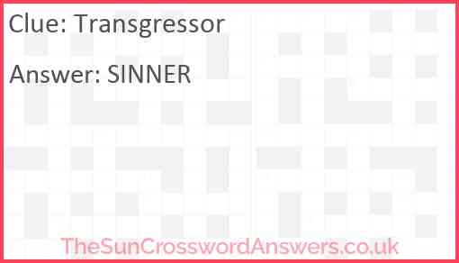 Transgressor Answer