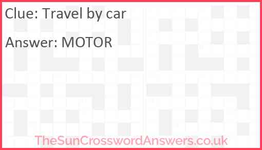 Travel by car Answer