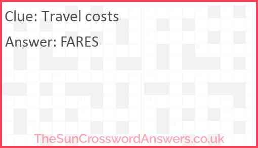 Travel costs Answer