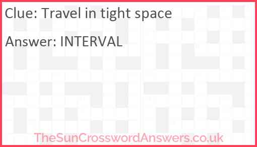 Travel in tight space Answer