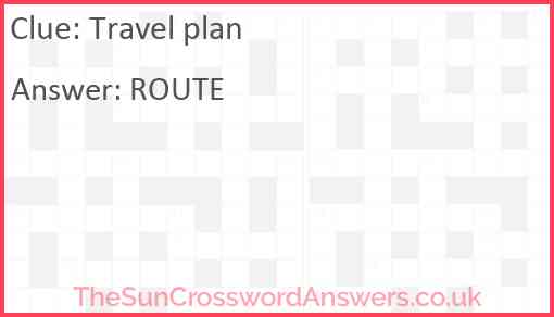 Travel plan Answer