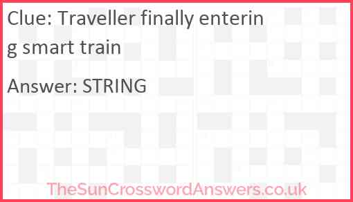 Traveller finally entering smart train Answer