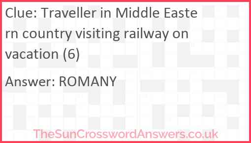 Traveller in Middle Eastern country visiting railway on vacation (6) Answer