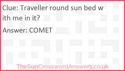 Traveller round sun bed with me in it? Answer