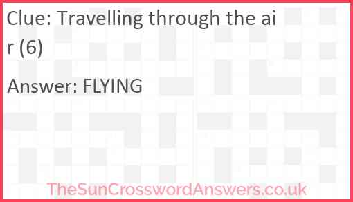 Travelling through the air (6) Answer