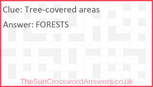 Tree-covered areas Answer