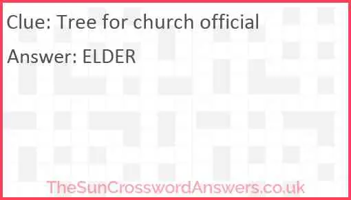 Tree for church official Answer