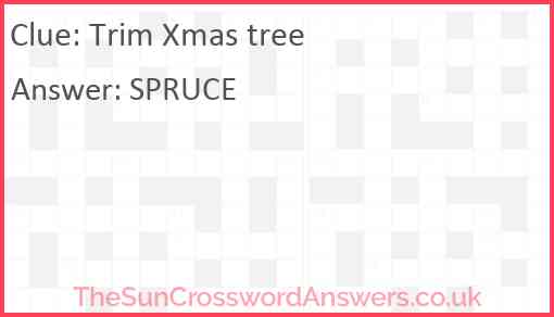 Trim Xmas tree Answer