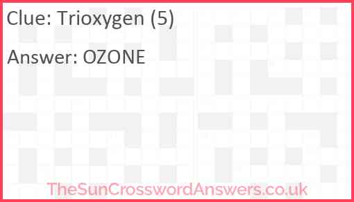 Trioxygen (5) Answer