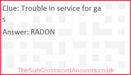 Trouble in service for gas Answer
