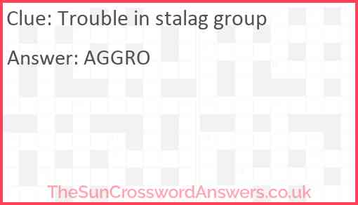 Trouble in stalag group Answer