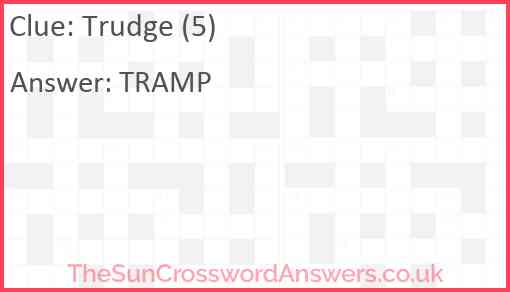 Trudge (5) Answer